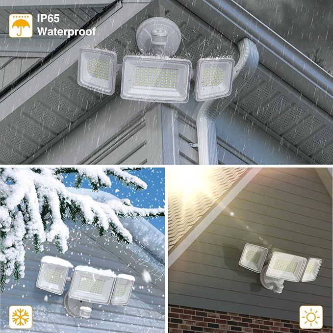 Onforu 2 Pack 100W LED Security Lights Motion Sensor Outdoor, 9000LM Super - Image 6