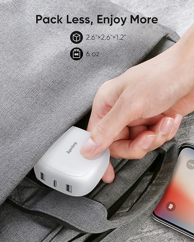 SUPERDANNY 6-Port USB Charger, 40W 8A Mini USB Charging Station, Charging - Image 3