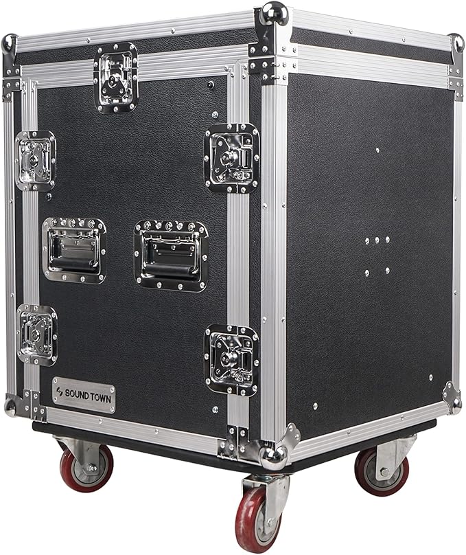 Sound Town Enhanced 1/2" Plywood 12U PA DJ Rack/Road ATA Case - Image 4
