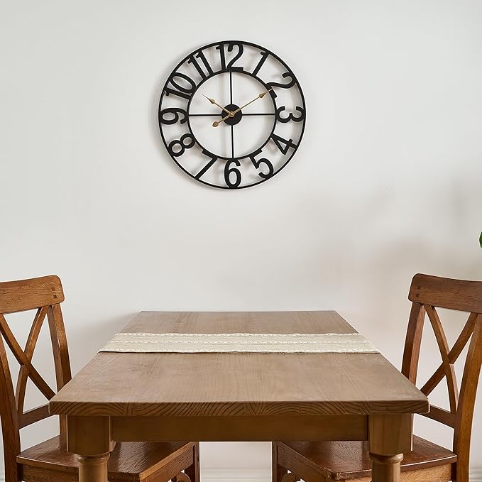 Alarmore Wall Clock, 14 in Small Wall Clocks Battery Operated, Vintage Retro - Image 6