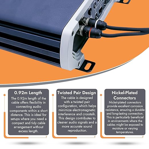 Elite Audio Premium Series 6ft. 2-Channel Car Audio RCA Cable – Double Shielded - Image 3