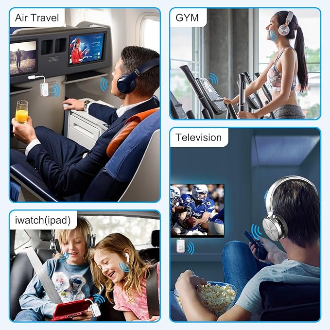 Beeitzie Bluetooth Transmitter for Airplane, - Image 6