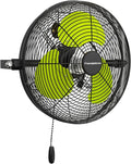 Fanqiebros 12 IN High Velocity Wall Mount Fan, 3 Speed Industrial Wall Fan by Fanqiebros