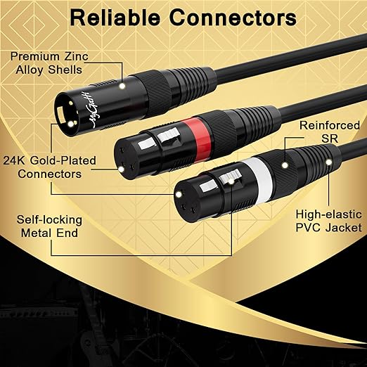 Mygatti XLR Splitter Y-XLR Cable 100 FT, Bi-Directional Balanced Microphone - Image 2