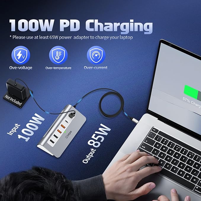 P9 PRO USB C Hub 10Gbps, intpw 9-in-1 USB 3.2 Hub - Image 6