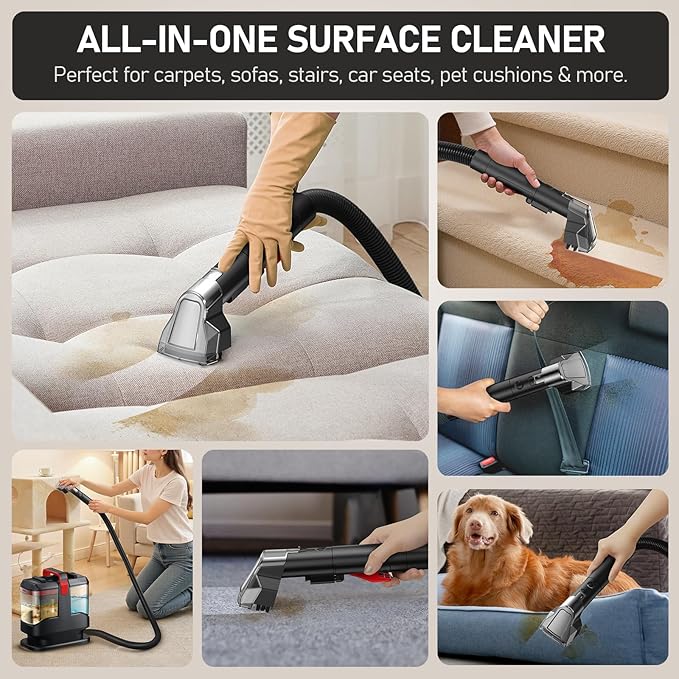 C9 Portable Carpet & Upholstery Cleaner Machine, Spot and Stain Deep Cleaner - Image 5