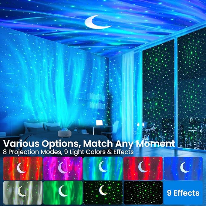 HUMIIEYE Galaxy Projector with Bluetooth Speaker, Night Light Star Projector - Image 4
