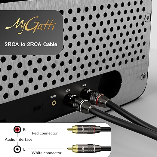 RCA Cable 40 FT, 2RCA to 2RCA Stereo Audio Cable, 【Zinc Alloy Shells, - Image 5