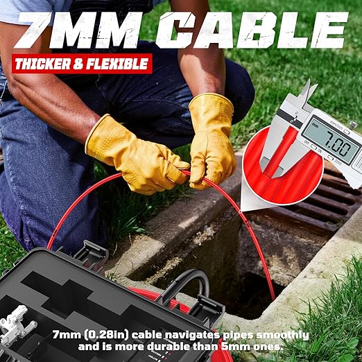 HBUDS Sewer Camera, Self Leveling Drain Camera 65ft - Image 3