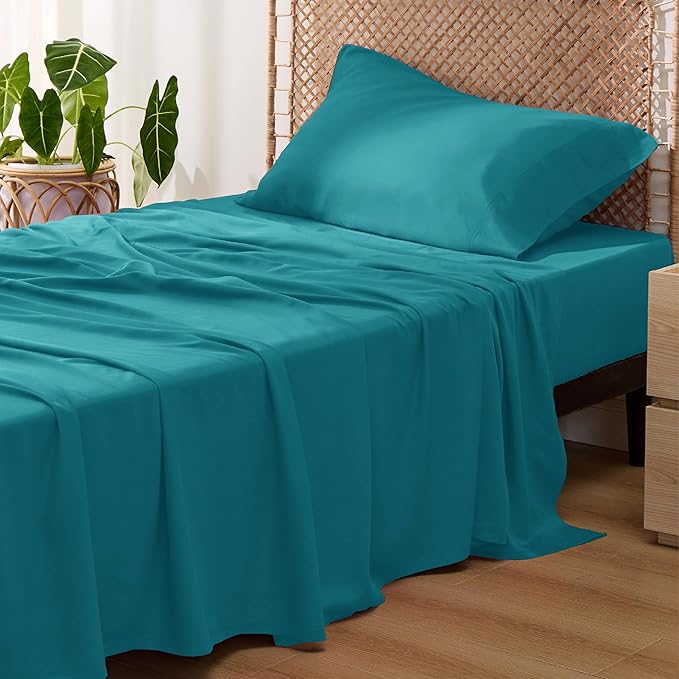 Bedsure Cooling Sheets Twin, Rayon Derived from Bamboo, Breathable & Soft Twin by BEDSURE