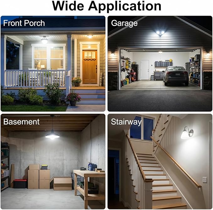 TSEXES 12W Motion Sensor Light Bulbs, 5000K Daylight, Motion Activated Light - Image 6