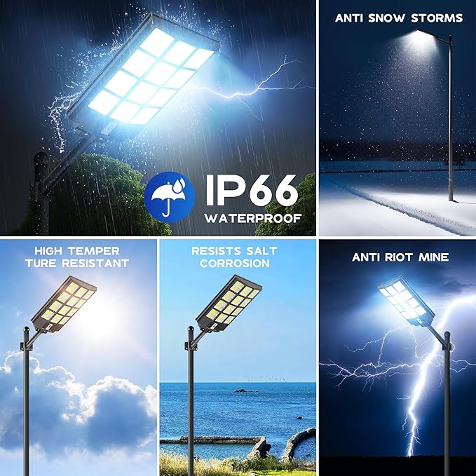OKPRO Solar Lights Outdoor Waterproof, 8000W Solar Street Light - Image 4