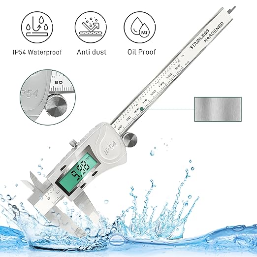 Electronic Digital Vernier Caliper Measuring Tool, IP54 Waterproof Electronic - Image 2