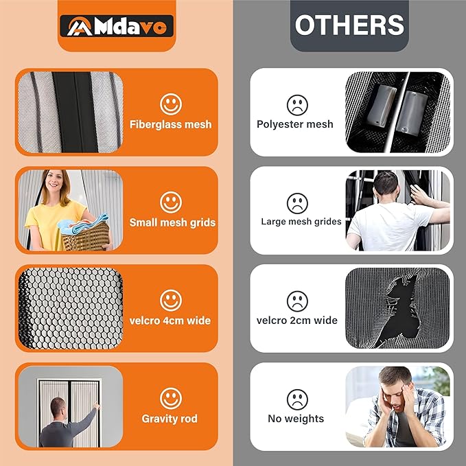 Magnetic Screen Door，Screen Door Mesh，Keep Bugs Out, Heavy-Duty Mesh Curtain - Image 6