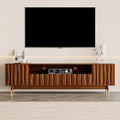 ATJafurn 78‘’ Brown Walnut Finish TV Stand by ATJafurnFurniture