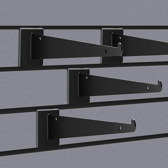 12 Pack Slatwall Knife Shelf Brackets 14 inch, Heavy Duty Slatwall Shelf - Image 7