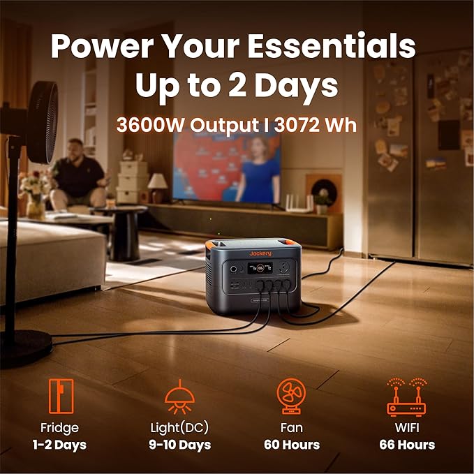 Jackery HomePower 3000 Portable Power Station and Hand Truck - Image 2
