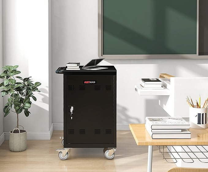 30-Device Mobile Charging Cart and Cabinet, Safety Charging Cart - Image 6