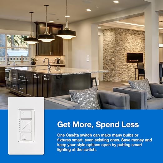 Lutron Caseta Original Smart Dimmer Switch Kit, 2 Dimmer Switches, 2 Wall Plates - Image 7