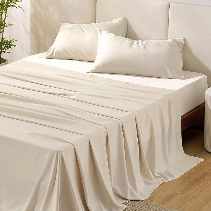 Bedsure Full Size Bed Sheets, Cooling Sheets, Rayon Derived from Bamboo by BEDSURE