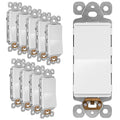 LIDER Matte White Minimalist Design Decorator Switch, Frameless Paddle Wall by LIDER