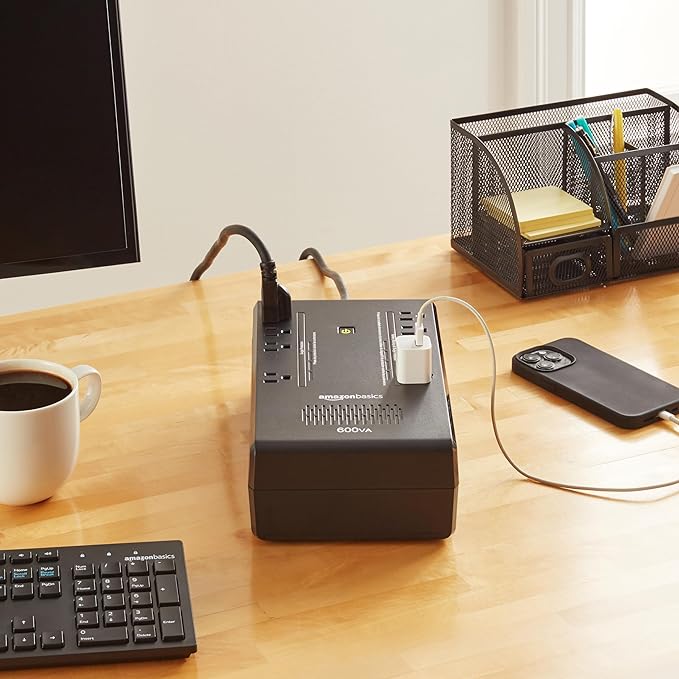 Amazon Basics UPS Battery Backup & Surge Protector 600VA/360W, 8 Outlets - Image 7
