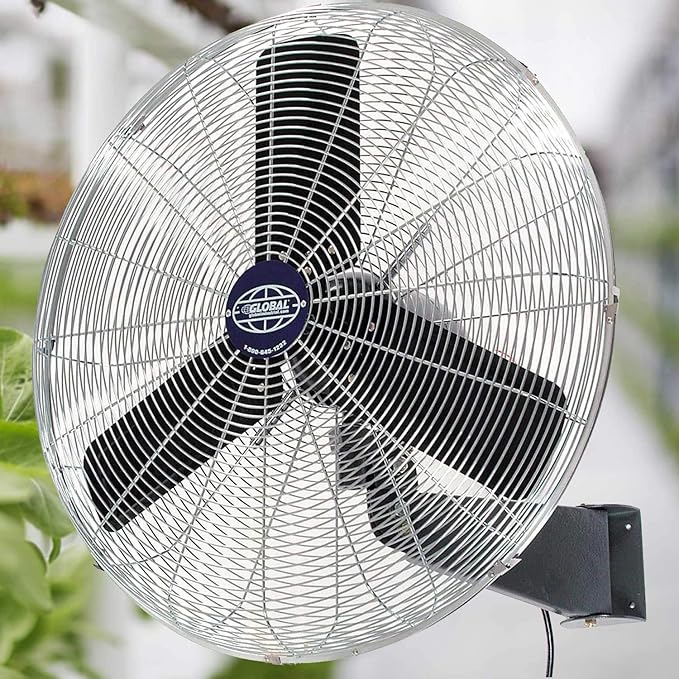 Global Industrial Commercial Wall Mount Fan, Fixed and Oscillating, 1/3 HP - Image 3