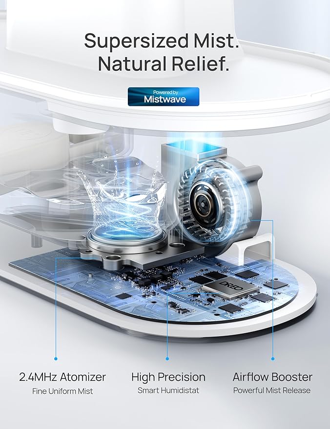 DREO Smart Humidifiers for Bedroom, Top Fill 4L Supersized Humidifier Large Room - Image 8