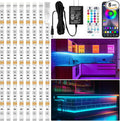 LAFULIT 8 PCS RGB Under Cabinet Lights Kit, App and Remote Control Led Strip by LAFULIT