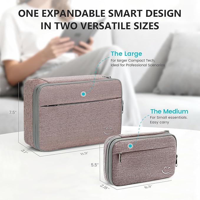 Travelkin Travel Electronic Cord Organizer Travel Case, Travel Cable Organizer - Image 2