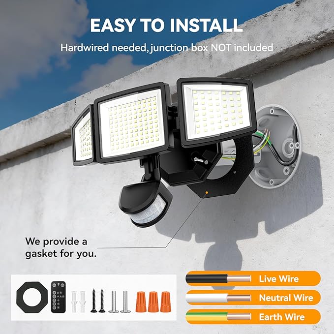 PURICH LED Security Lights Motion Sensor Light Outdoor, Waterproof, Flood Light - Image 8