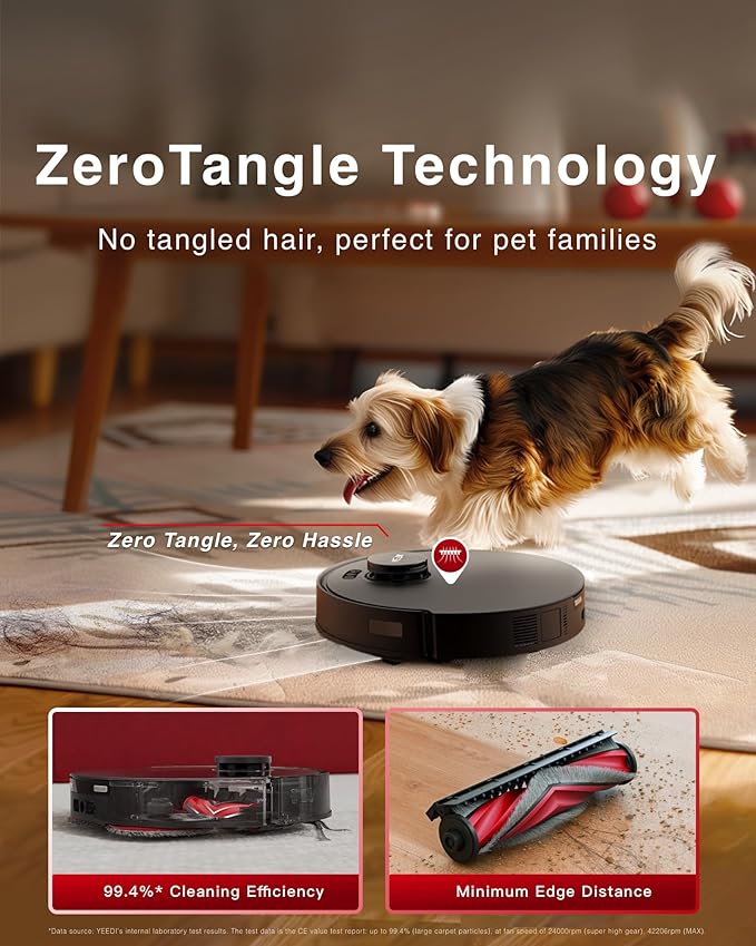 Yeedi M12 PRO Robot Vacuum and Mop Combo, 11000Pa Powerful Suction, ZeroTangle - Image 5