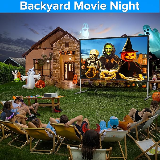 Projector Screen Outdoor, JWSIT 120 inch Outdoor Movie Screen-Upgraded 3 Layers - Image 2