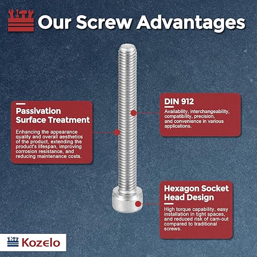 Kozelo 6pcs Socket Head Cap Screws - Image 3