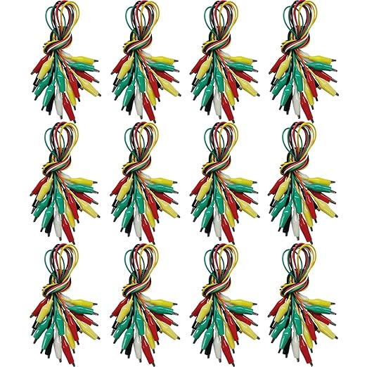 120PCS Premium Alligator Clips Electrical, 5 Colors Test Probes & Leads by Swaytail