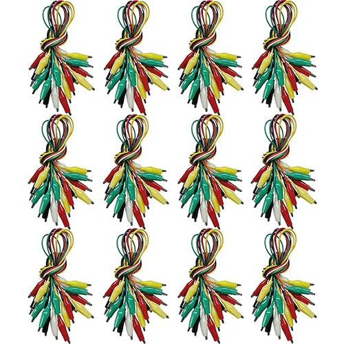 120PCS Premium Alligator Clips Electrical, 5 Colors Test Probes & Leads by Swaytail
