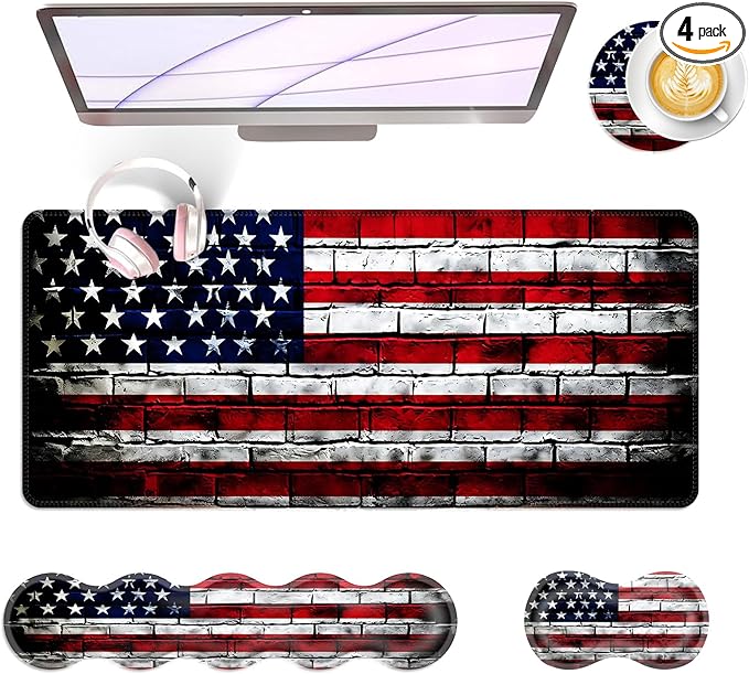 BFUKVOU Large Keyboard Mouse Pad Set, Extended Mouse Pad+Keyboard Wrist Rest by Unknown