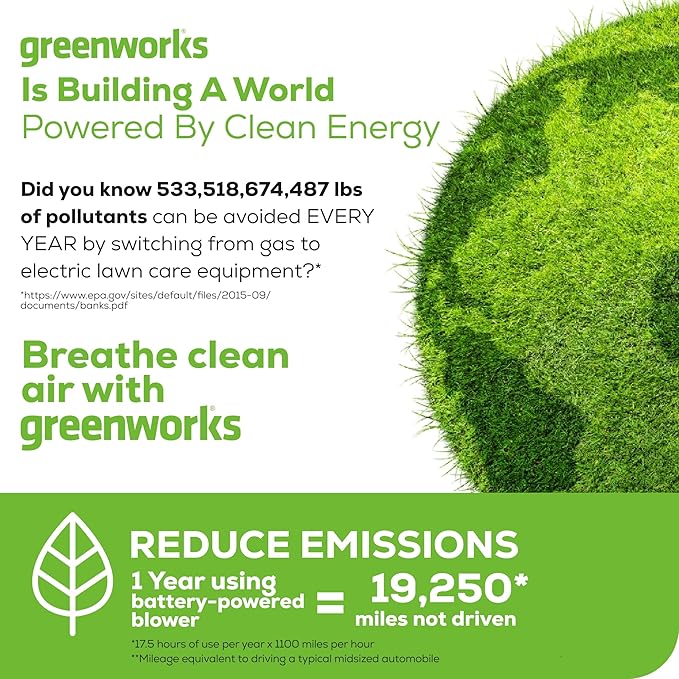 Greenworks 60V 550 CFM Brushless Backpack Blower, 5.0Ah Battery and 6A Charger - Image 11