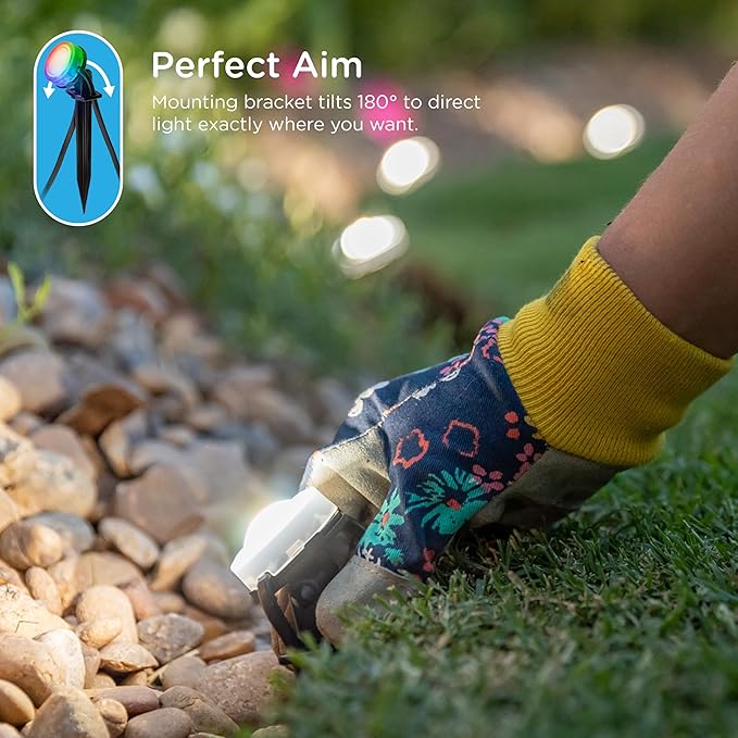 Enbrighten Vibe Eternity Garden Lights, 12 RGBWIC LEDs, Waterproof, Outdoor - Image 5
