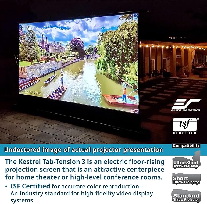Elite Screens Kestrel Tab-Tension 3 CineWhite, 150 inch 16:9 Aspect Ratio - Image 4