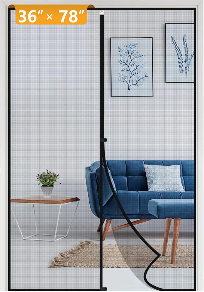 Yotache Magnetic Screen Door Fits Door Size 36 x 78, Screen Size 38" x 79" by yotache