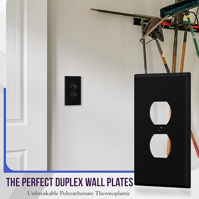 ENERLITES Duplex Receptacle Outlet Wall Plate, Jumbo Electrical Outlet Covers - Image 3