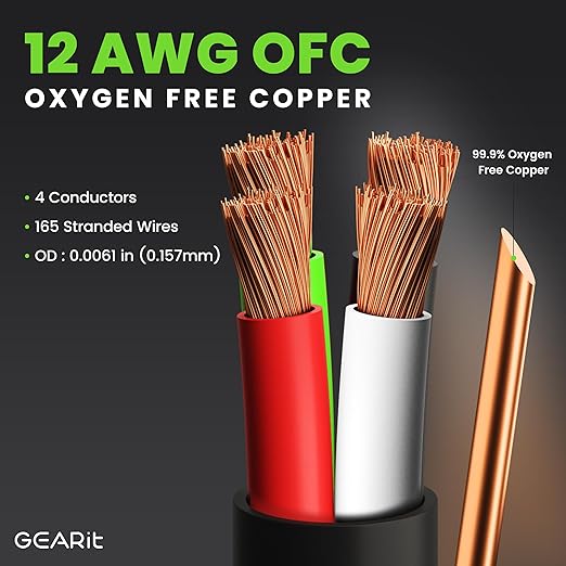 GEARit Outdoor Speaker Wire CL3 Rated, 12 Gauge Speaker Wire, Speaker Cable 250 - Image 2