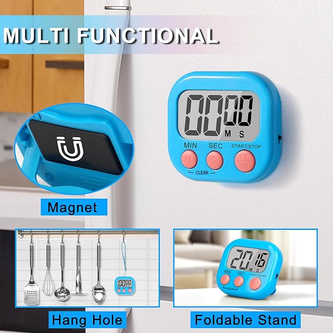 ZILLEEN Classroom Timer for Kids Teachers 6 Pack Digital Timers - Image 3