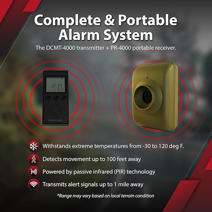 Long Range Motion Sensor System- Dakota Alert MTPR-4000 Wireless Motion - Image 2