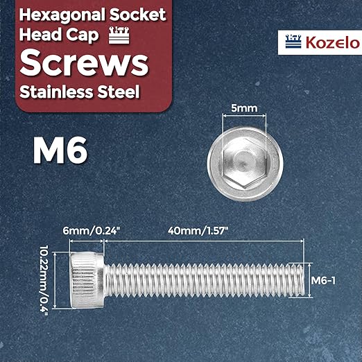 Kozelo 25pcs Socket Head Cap Screws - Image 2