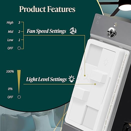 TOPGREENER Kalide Combo Dimmer Switch - Image 7