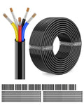 NAOEVO 18 Gauge Wire 5 Conductor Electrical Wire, 18 AWG Stranded PVC Cord by NAOEVO