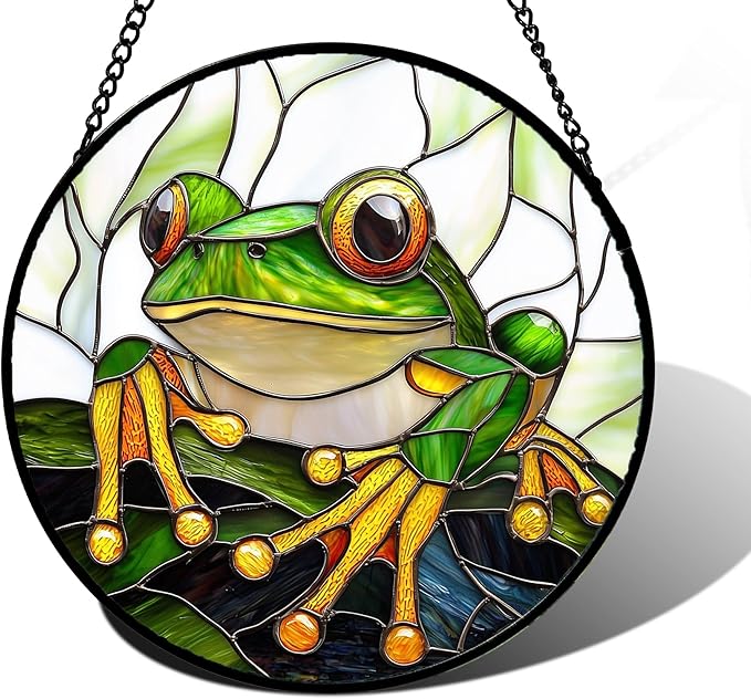 DASTOLL Stained Glass Window Hanging, and Mom 7.8 in by DASTOLL