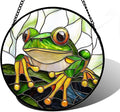 DASTOLL Stained Glass Window Hanging, and Mom 11.8x11.8 in by DASTOLL
